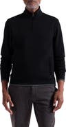 Bugatchi Heathered Quarter Zip Pullover