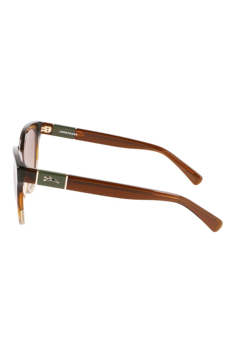 Le Pliage 53mm Gradient Round Sunglasses, Alternate, color, STRIPED HONEY