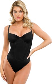 Popilush Shapewear Tummy Control Corset Thong Bodysuit