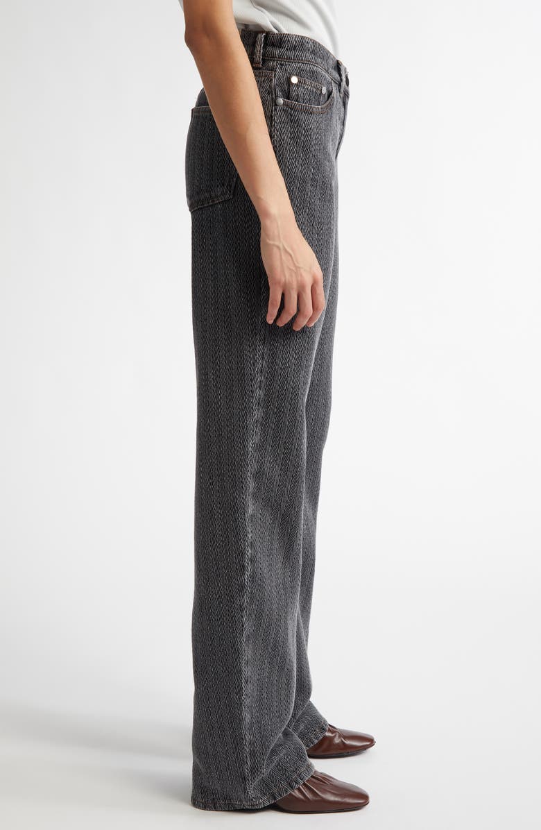 JULIE KEGELS Po Herringbone Straight Leg Jeans, Alternate, color,