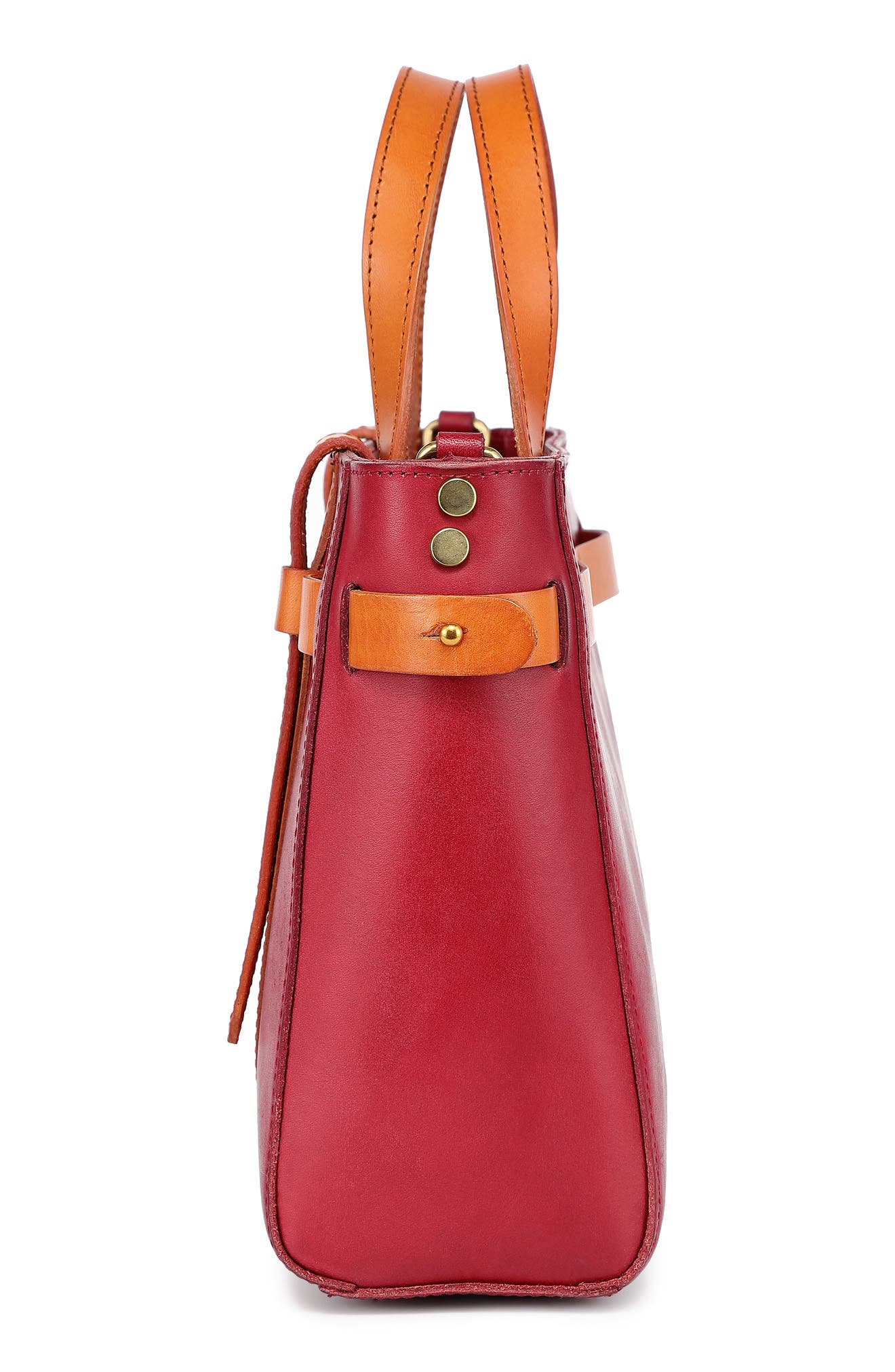 Westland Leather Mini Tote, Alternate, color, RED