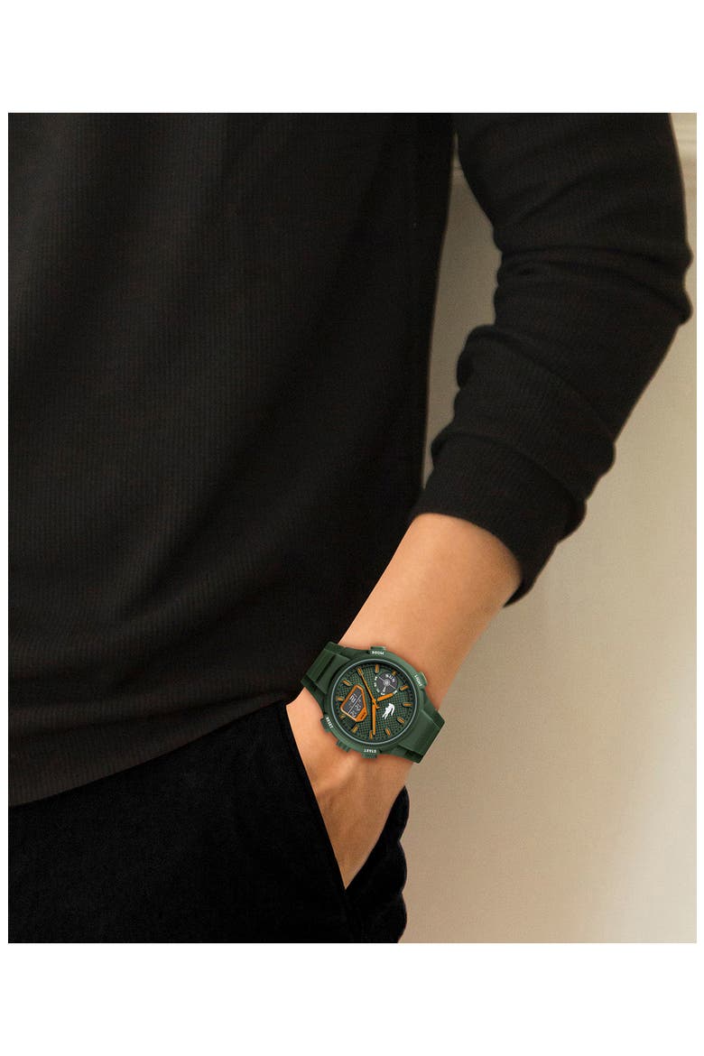 LC33 Silicone Strap Watch, 45mm, Alternate, color, KHAKI