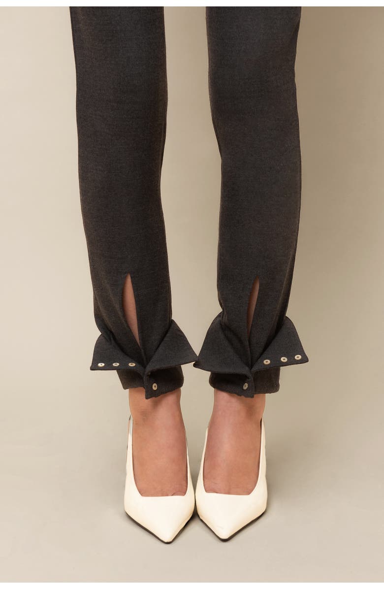 Contessa Mills Cora Slim-Fitted Elegant Twill Trouser, Alternate, color, Charcoal