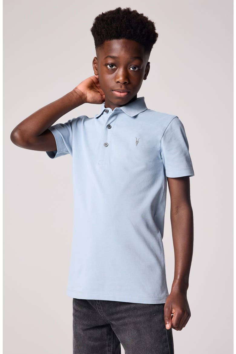 Kids' Ramskull Embroidered Piqué Polo, Main, color, BLUE