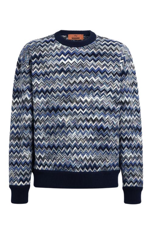 Missoni Zigzag Wool Crewneck Pullover In Multicoloured