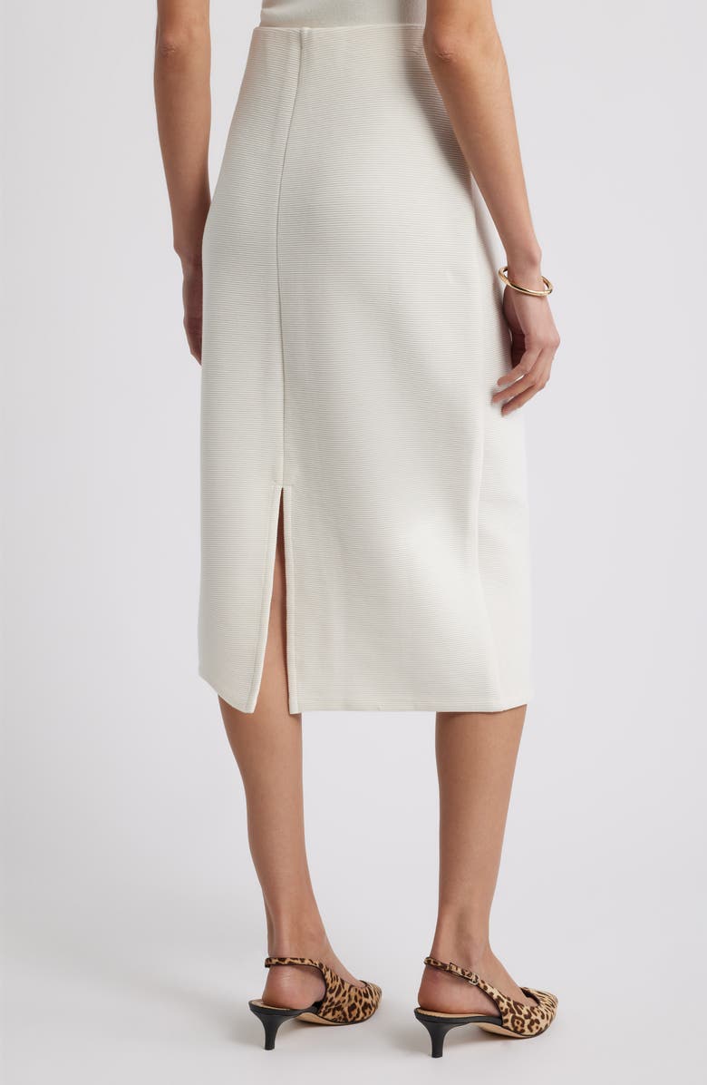 Caslon<sup>®</sup> Ottoman Knit Midi Skirt, Alternate, color, White Hot