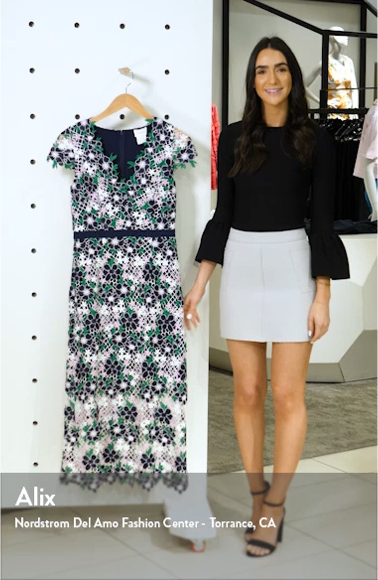 Embroidered Lace Midi Dress, sales video thumbnail