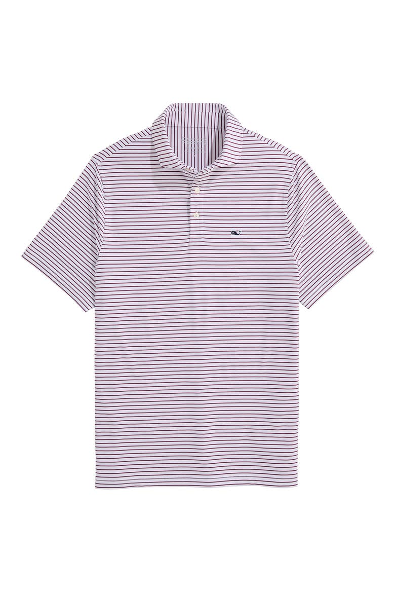 Air Tech Mesh Performance Polo, Alternate, color, WHITE CAP / CRIMSON