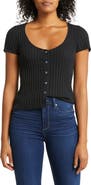 PAIGE Anthony Short Sleeve Pointelle Top