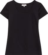 Lafayette 148 New York Scoop Neck Cotton Tee