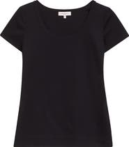 Lafayette 148 New York Scoop Neck Cotton Tee