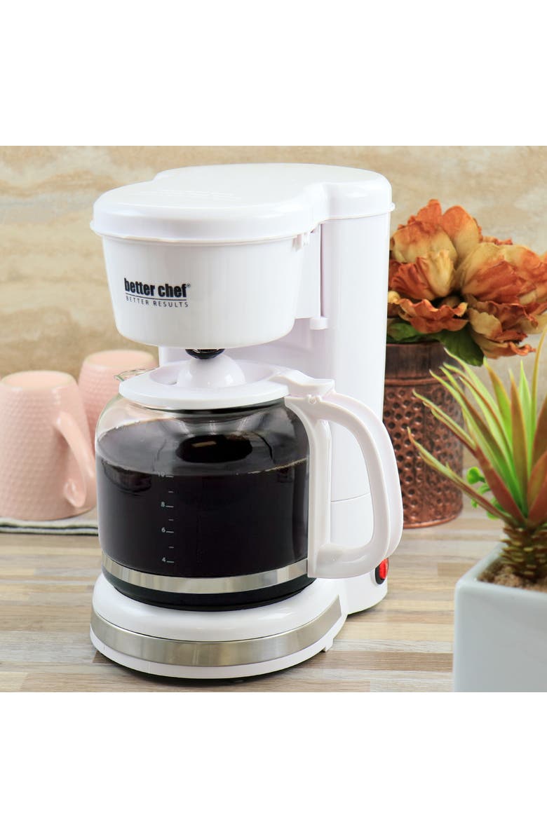 Better Chef 12 Cup 900 Watt Coffee Maker, Alternate, color, White