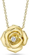 ALLUREZ Diamond Flower Pendant Necklace 14K