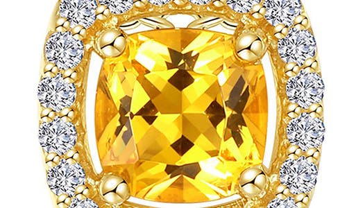 Lafonn Cushion Halo Pendant Necklace In Gold