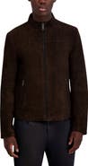 KARL LAGERFELD Suede Zip Jacket