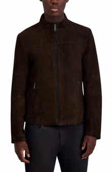 KARL LAGERFELD Suede Zip Jacket