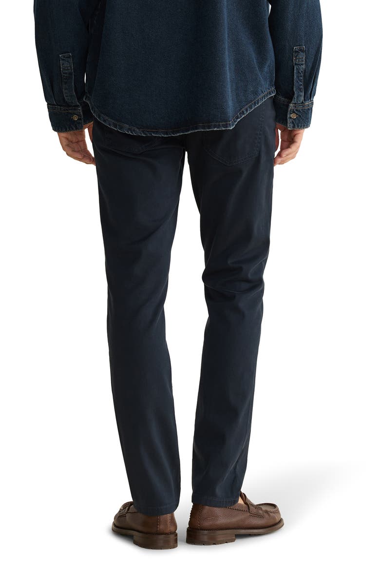 AMS Slim Cotton Stretch Twill 5-Pocket Pants, Alternate, color, CARBON BLUE