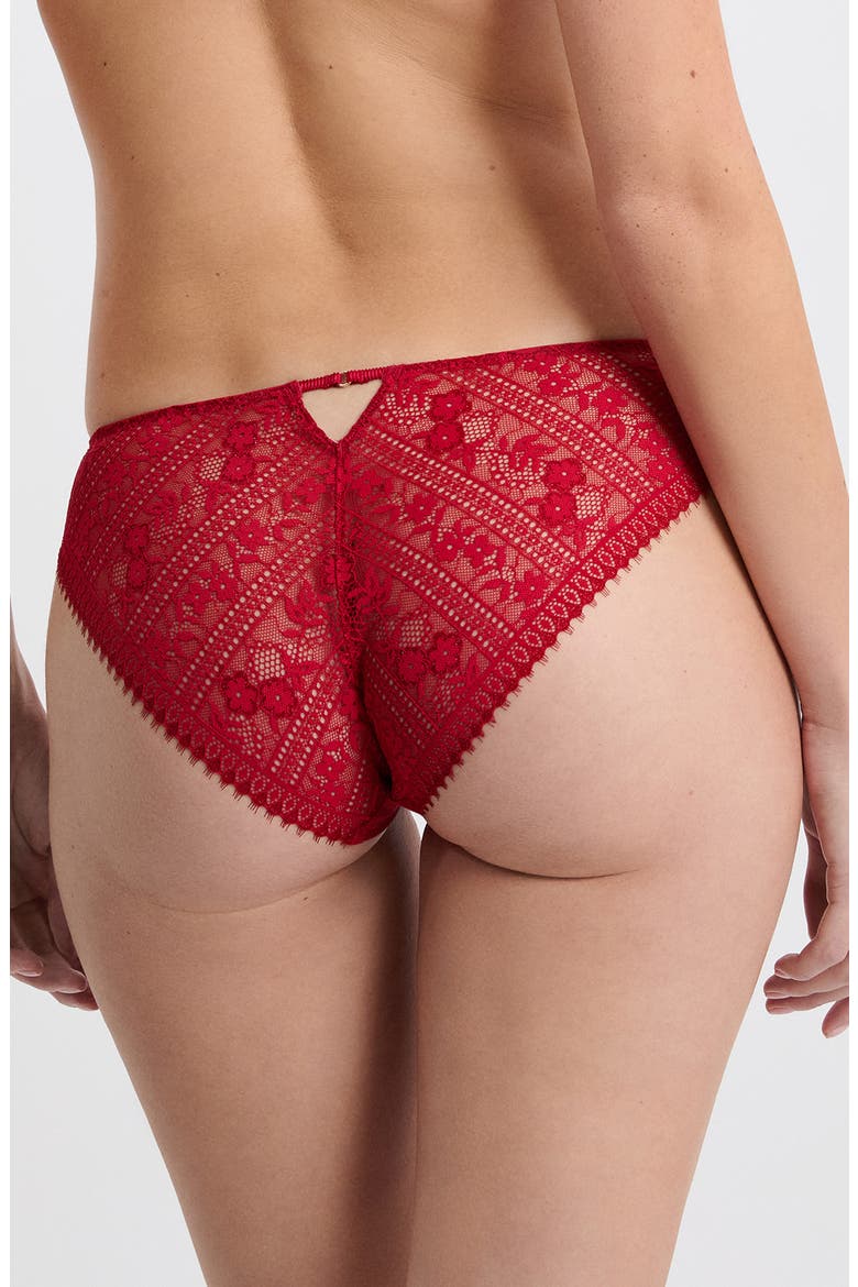 Aura Lace Hipster Briefs, Alternate, color, RED