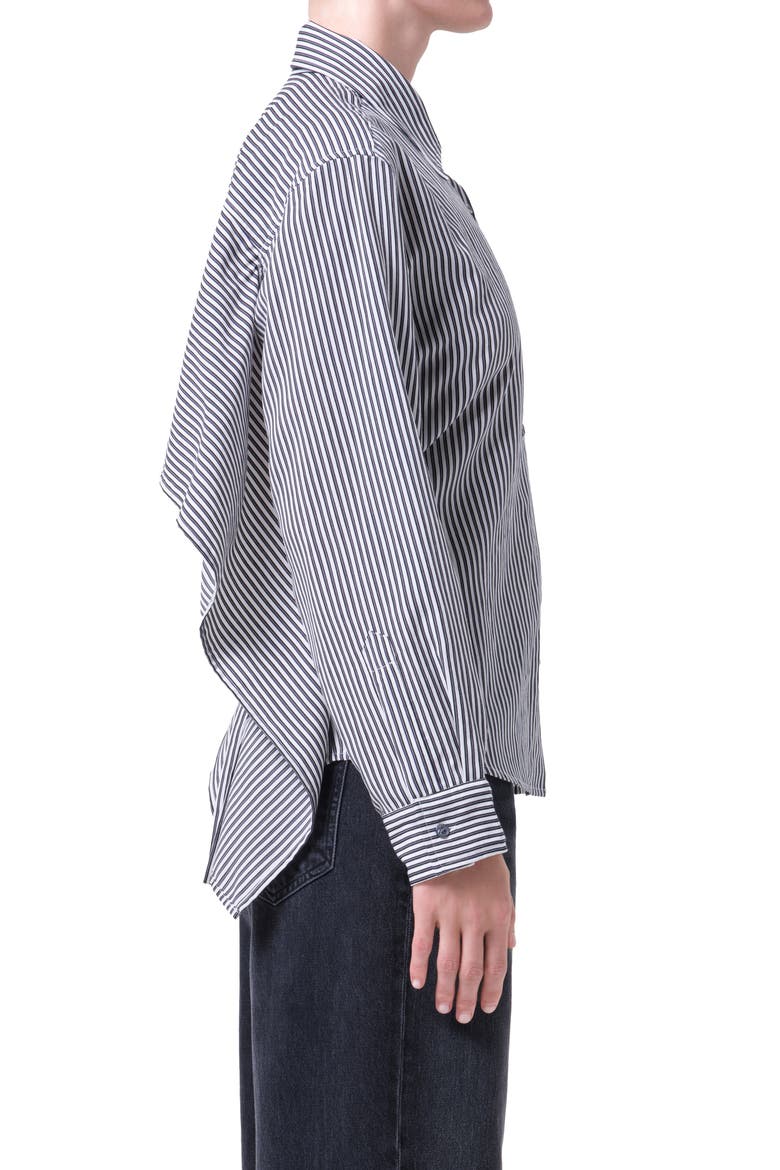 Theo Stripe Crop Back Shirt, Alternate, color, SOLENE STRIPE