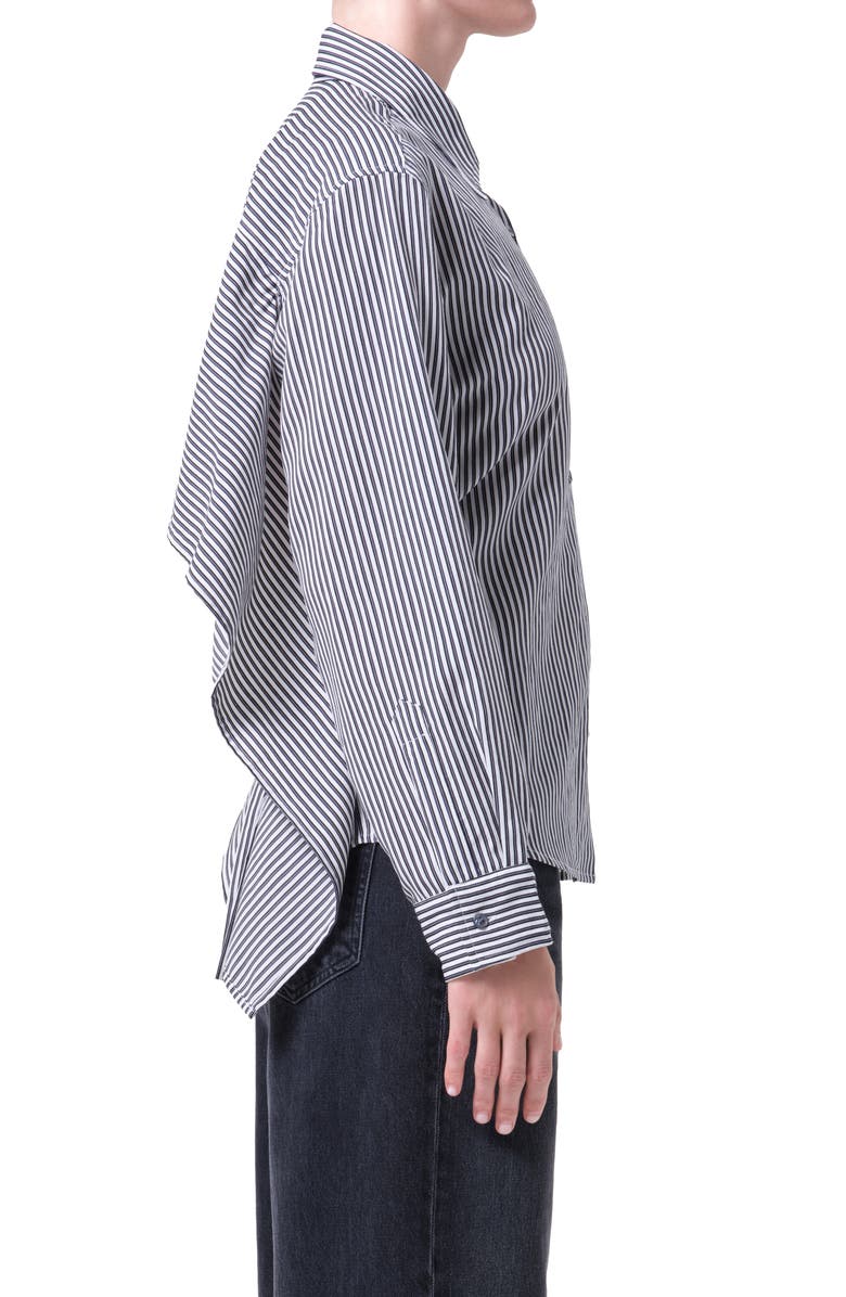 AGOLDE Theo Stripe Crop Back Shirt, Alternate, color, Solene Stripe