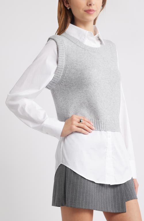 OPEN EDIT OPEN EDIT LAYERED LOOK SWEATER VEST 