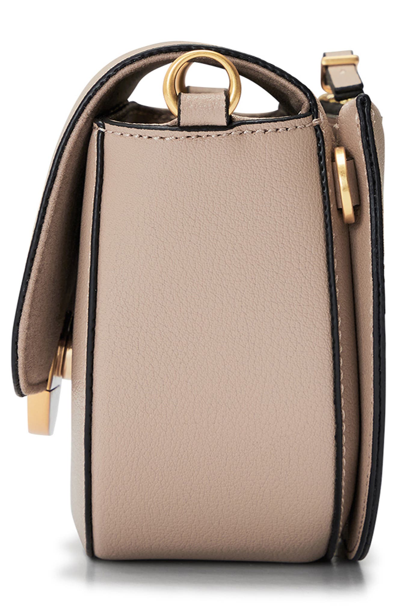 Lottie Leather Saddle Crossbody Bag, Alternate, color, TAUPE