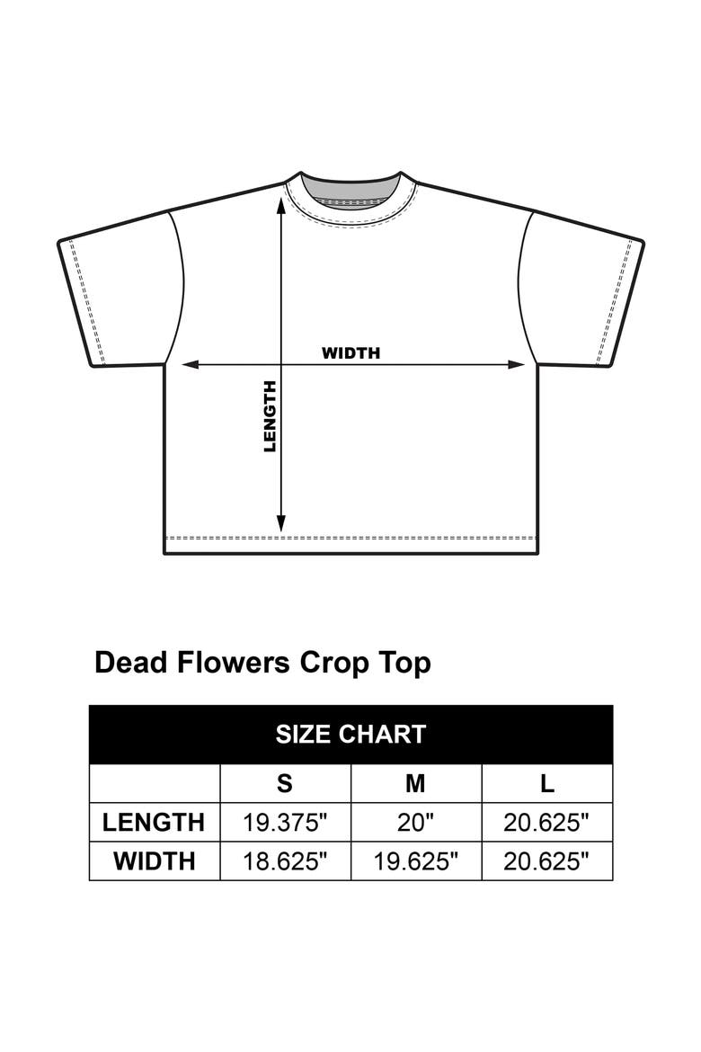 Dead Flowers Crop Top, Alternate, color, Red