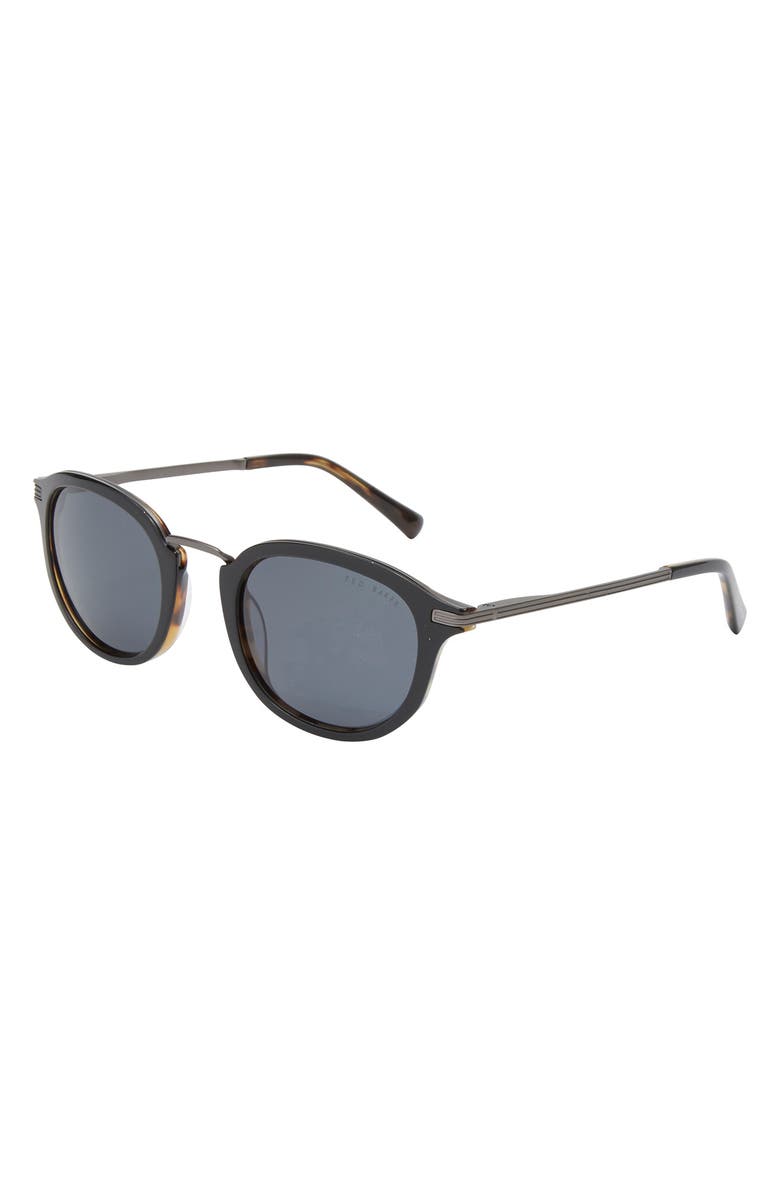 Ted Baker London 51mm Polarized Round Sunglasses, Alternate, color, 