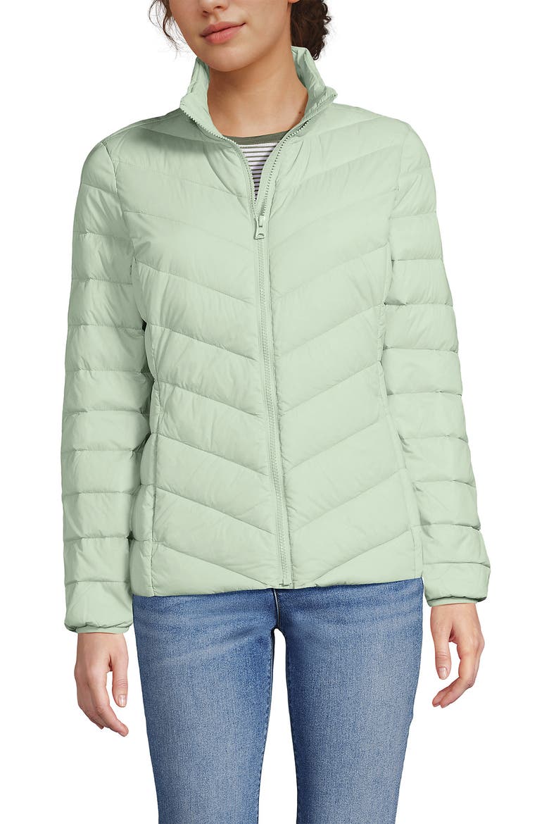 Wanderweight Ultralight Packable Chevron Quilted Down Jacket, Alternate, color, Lily Pond