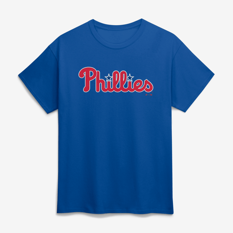 Men's Logo Athletic Royal Philadelphia Phillies Wordmark T-Shirt