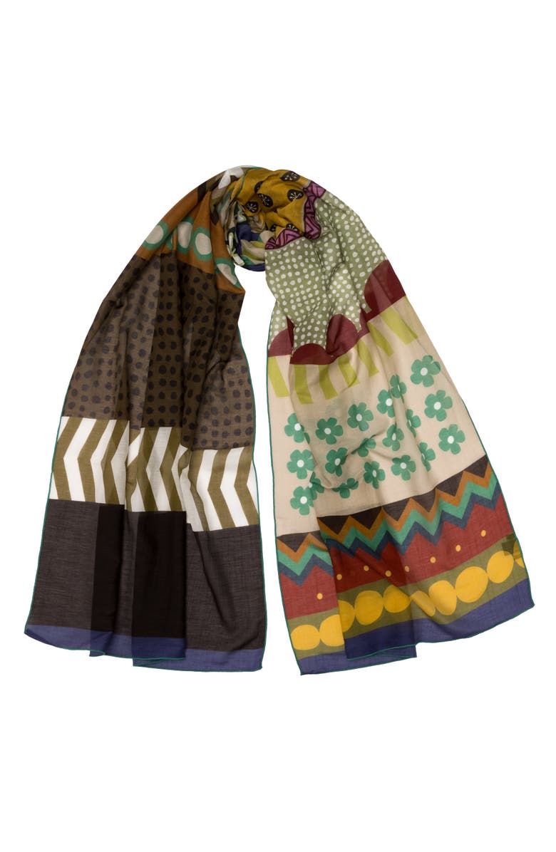 Elizabetta Maratea - Cotton & Silk Scarf/Shawl, Main, color,