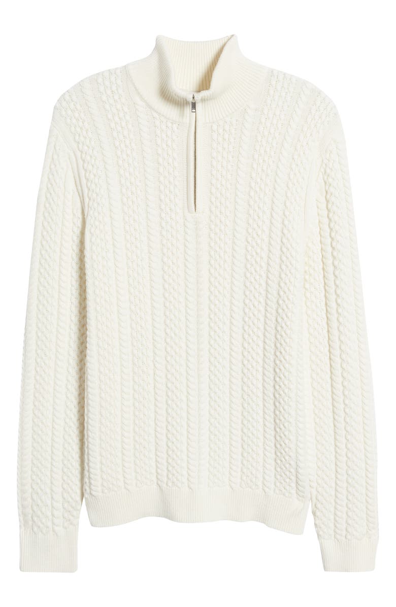 Reiss Bantham Cabled Henley Sweater, Alternate, color, 