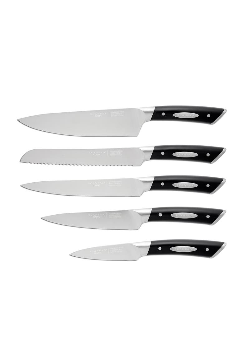 Classic 6-Piece Knife Block Set, Alternate, color, Black