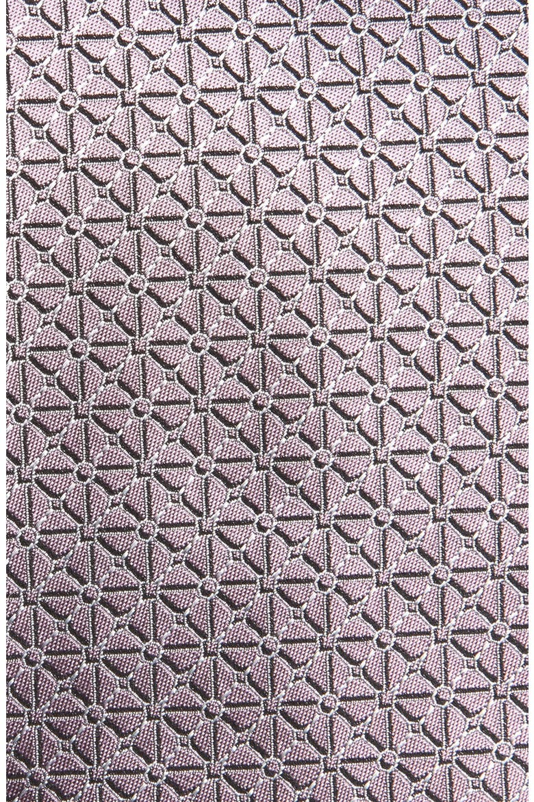 Geometric Silk Tie, Alternate, color, PINK
