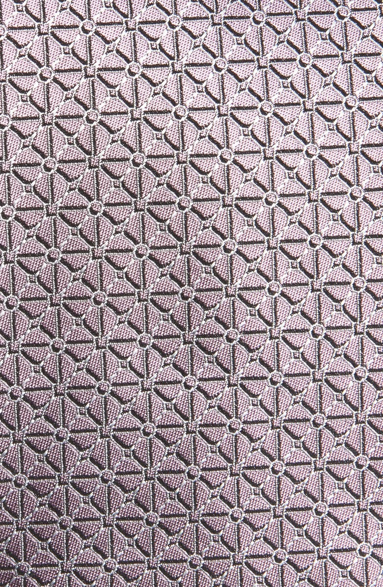 ZEGNA TIES Geometric Silk Tie, Alternate, color, Pink