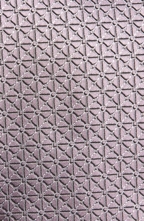 Zegna Ties Geometric Silk Tie In Pink