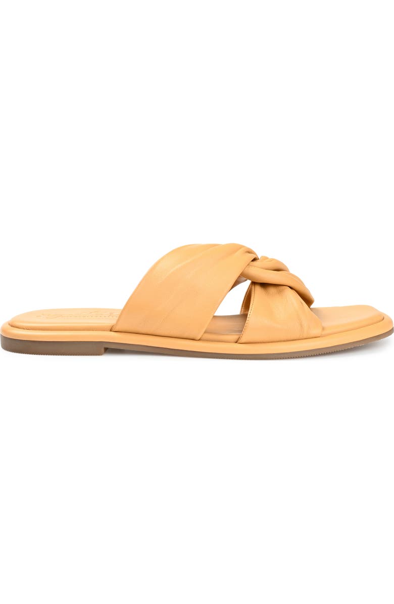 Journee Signature Kanndice Crisscross Slide Sandal, Alternate, color, Tan