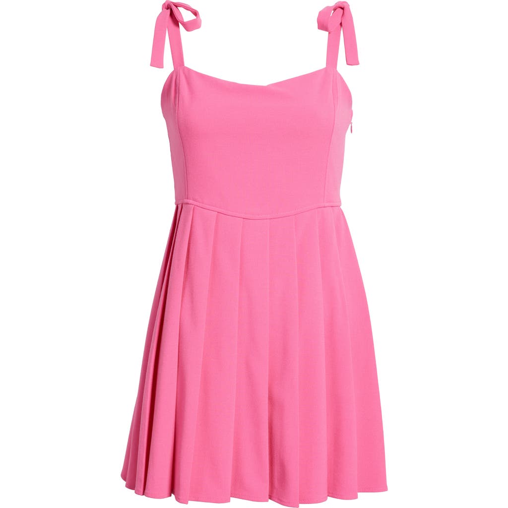 BP. BP. TIE STRAP PLEATED MINIDRESS