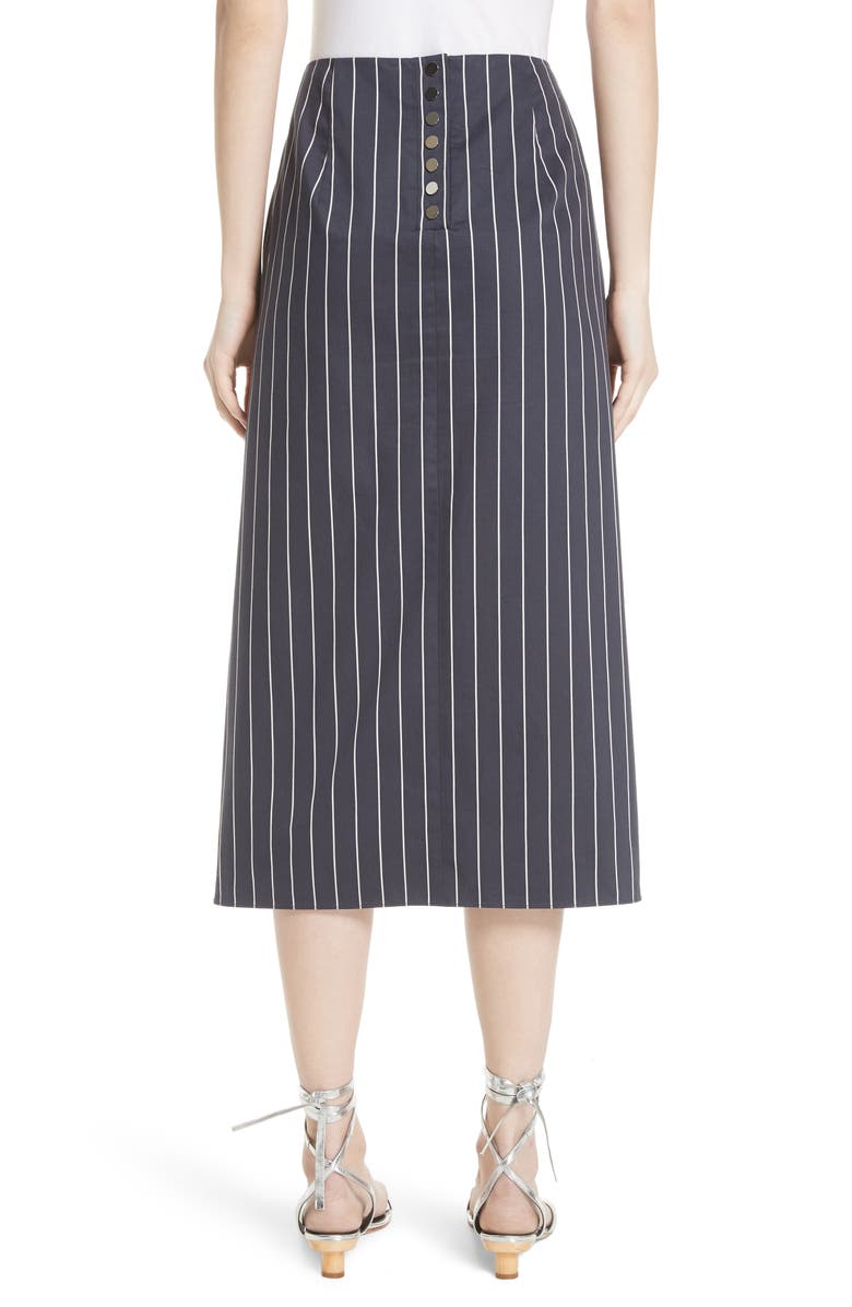 Tibi Stripe Sateen Skirt, Alternate, color, 