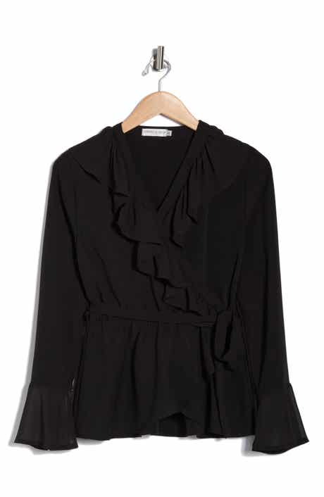 PATRIZIA LUCA Ruffle Wrap Top