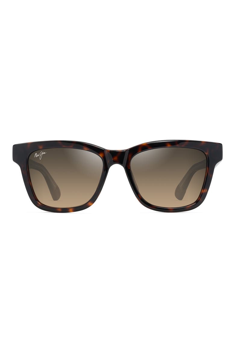 HanoHano 53mm Gradient PolarizedPlus2® Sunglasses, Main, color, SHINY DARK HAVANA/TRANS YELLOW