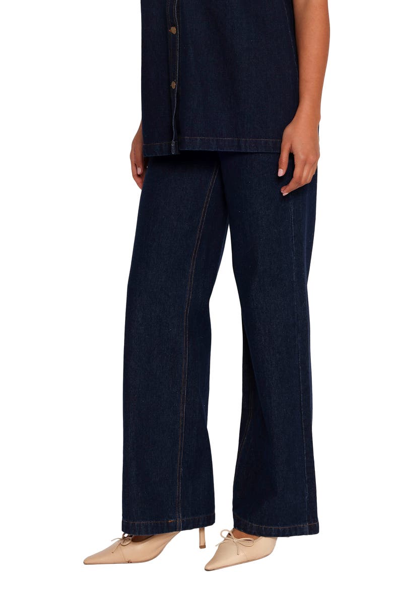 Nolan High Waist Wide Leg Jeans, Alternate, color, DARK DENIM