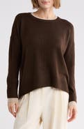 Halogen® Tipped Crewneck Sweater