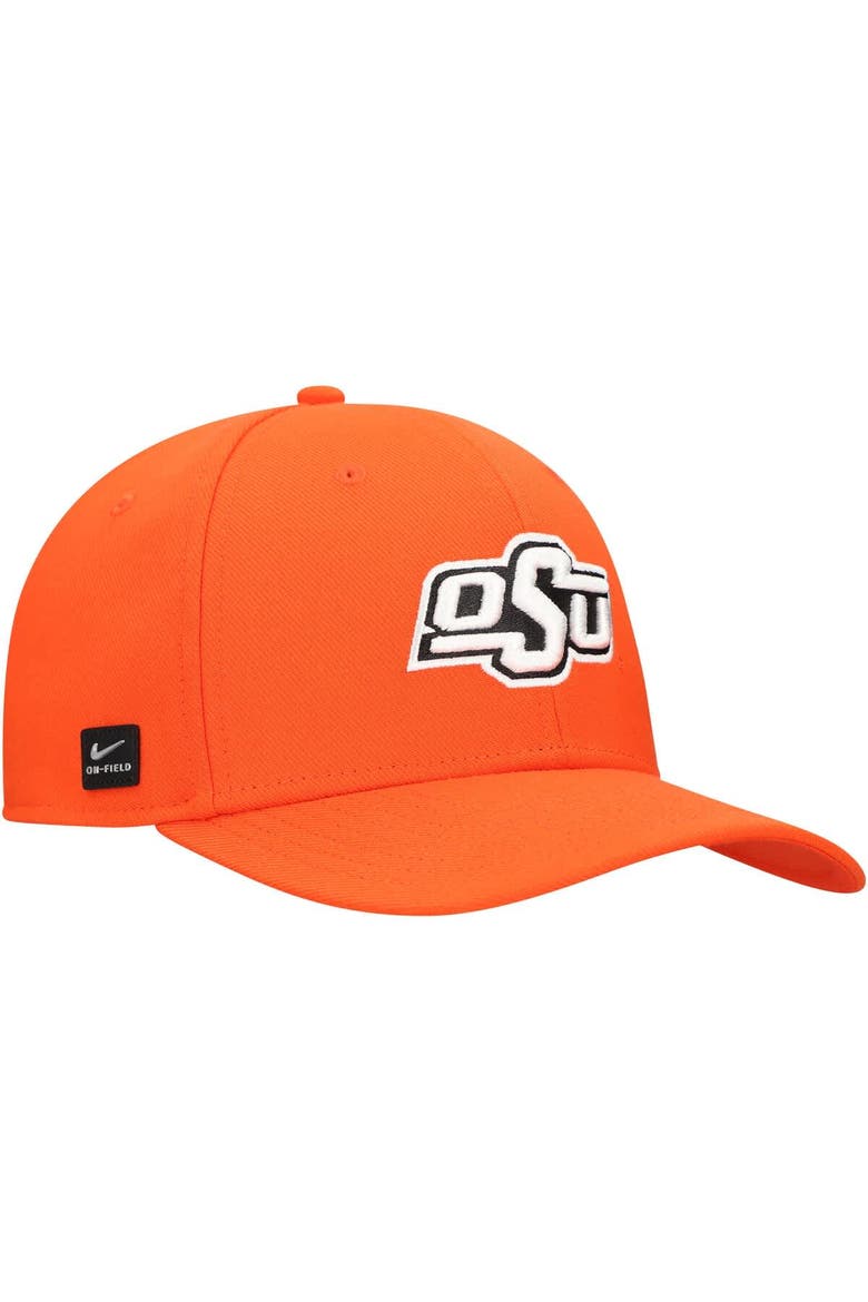 Men's Nike Orange Oklahoma State Cowboys 2024 Sideline Rise Swoosh Flex Hat, Alternate, color, Orange