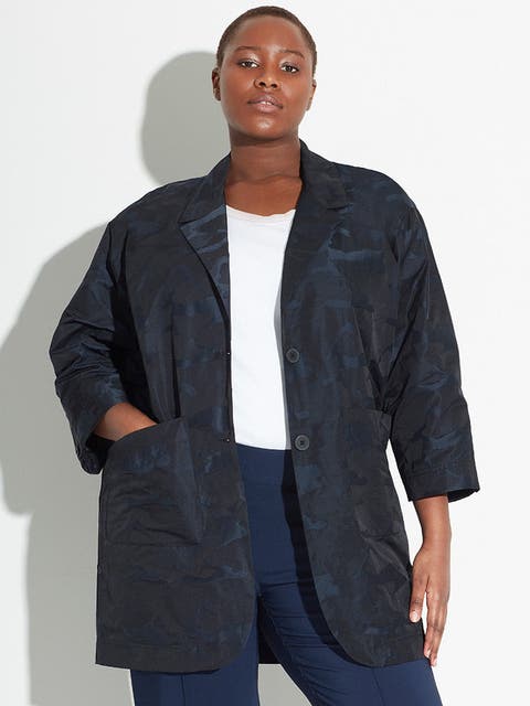 Jacquard Blazer Plus Size
