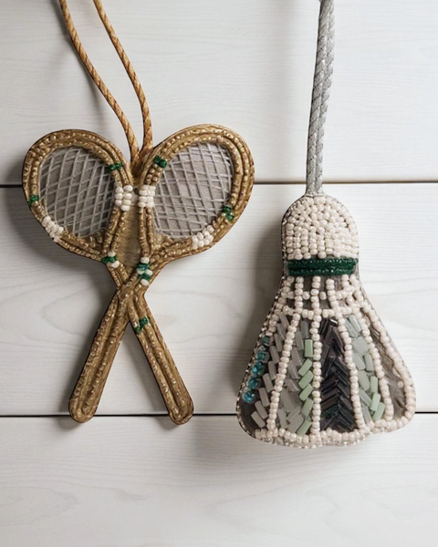 Badminton Ornament Set