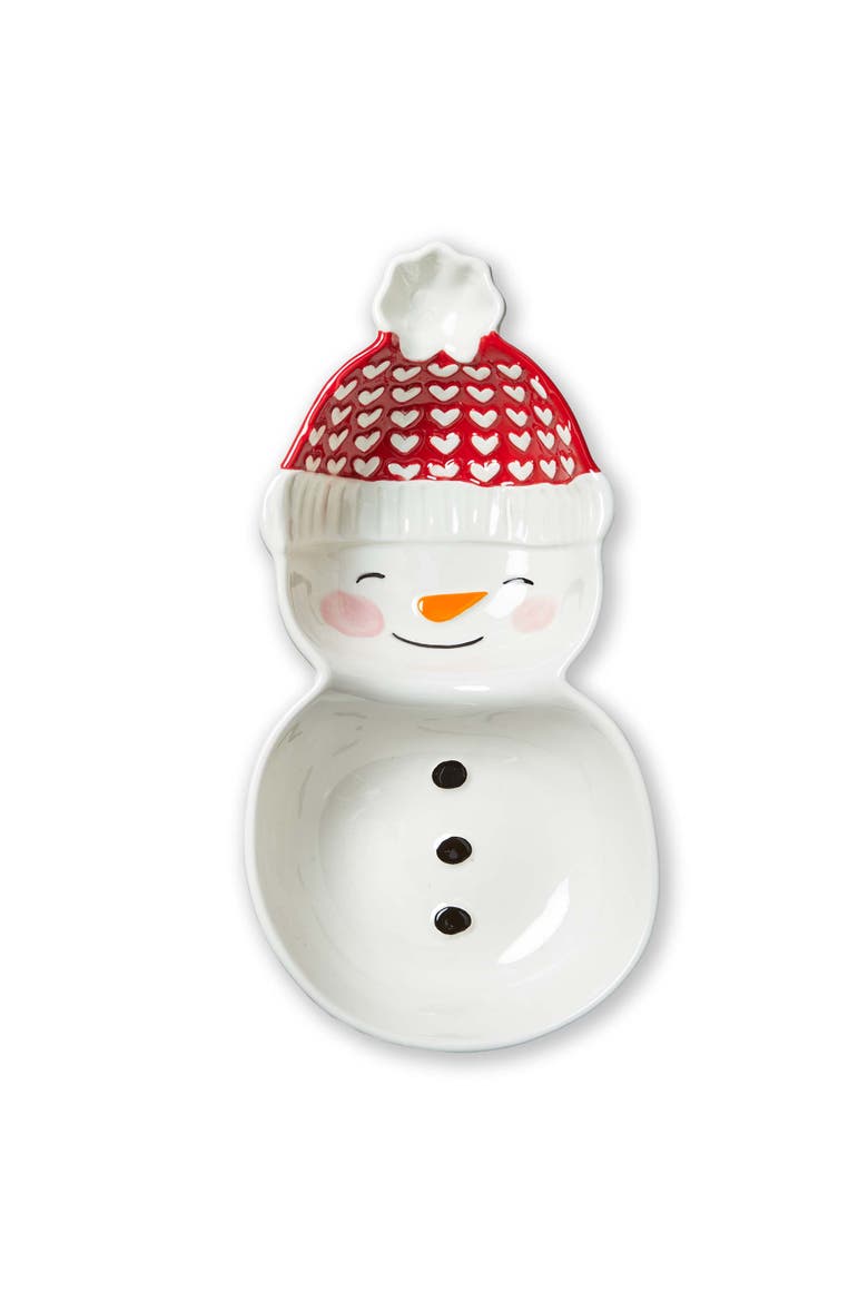 Snowman Ceramic Serving Trays Set for Christmas Multicolor, Main, color, Multicolored