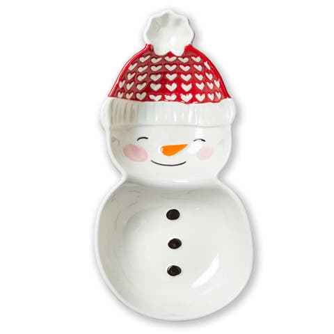 Snowman Ceramic Serving Trays Set for Christmas Multicolor
