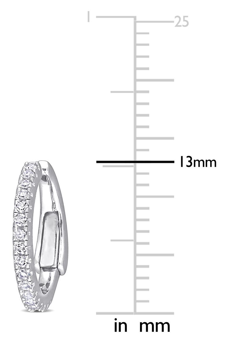 Diamond Hoop Earrings - 0.17ct., Alternate, color, WHITE