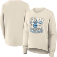 FANATICS Women's Fanatics Cream Utah Hockey Club Oversized Slice Pullover Sweatshirt
